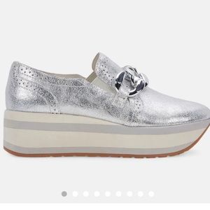 Dolce Vita metallic loafer with wedge.  Only worn for two hours.  So cute!